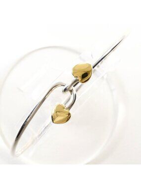 Tiffany & Co Love Knot 18K Yellow Gold 925 Sterling Silver Bangle Bracelet